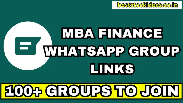 MBA Finance Whatsapp Group Links