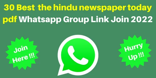 the hindu newspaper today pdf whatsapp group link